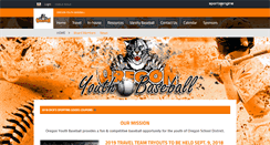 Desktop Screenshot of oregonyouthbaseball.org