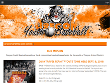 Tablet Screenshot of oregonyouthbaseball.org